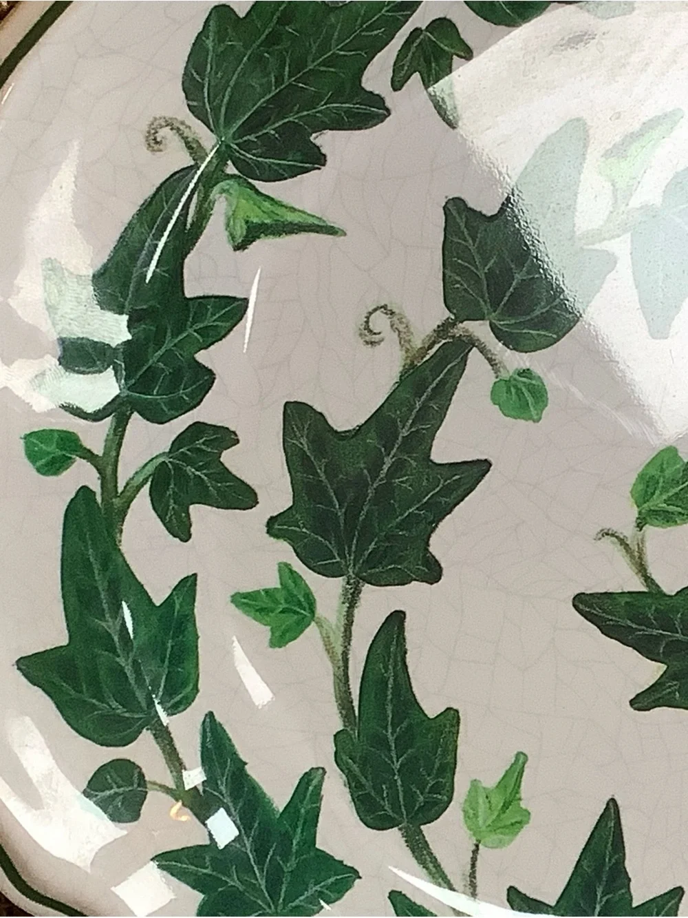 Winterthur Interpretation Melamine Plates Ivy Pattern Set of 4 Spiral Scalloped